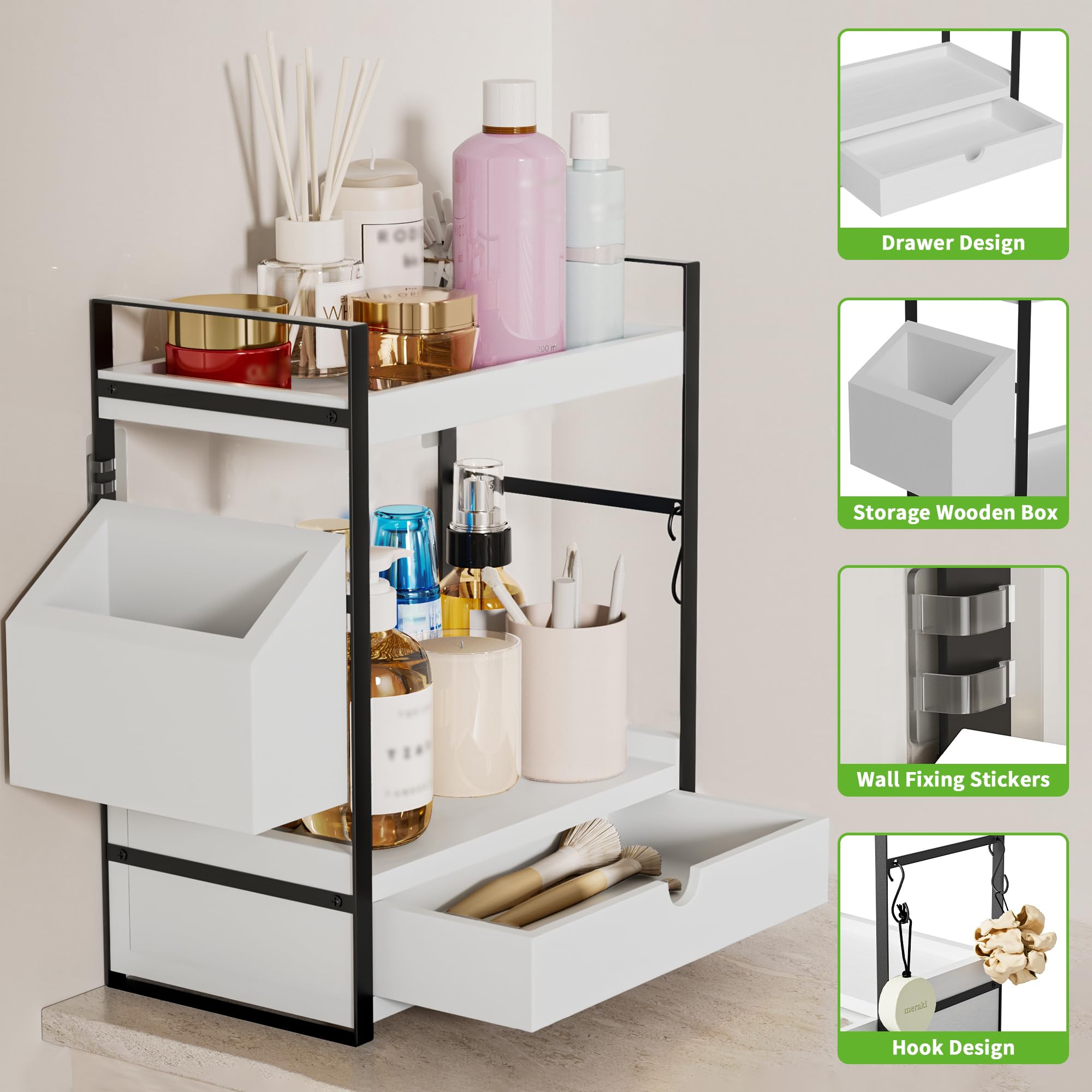 Aollewoiti tiroir ouvert pour petits objets organisation facile