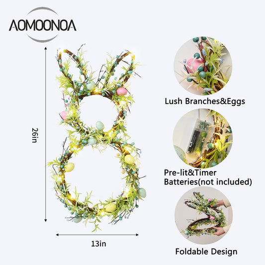 AOMOONOA gros plan œufs pastel, décor réaliste et durable