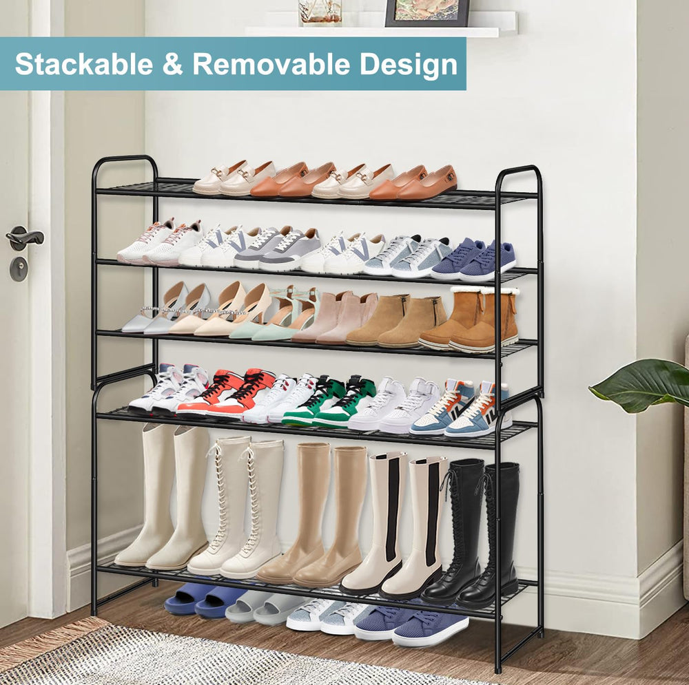 AOODA stockage de bottes et talons montrant hauteur utile pratique