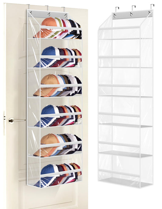 AOODA vue frontale du porte-chapeaux transparent bénéfice visibilité instantanée