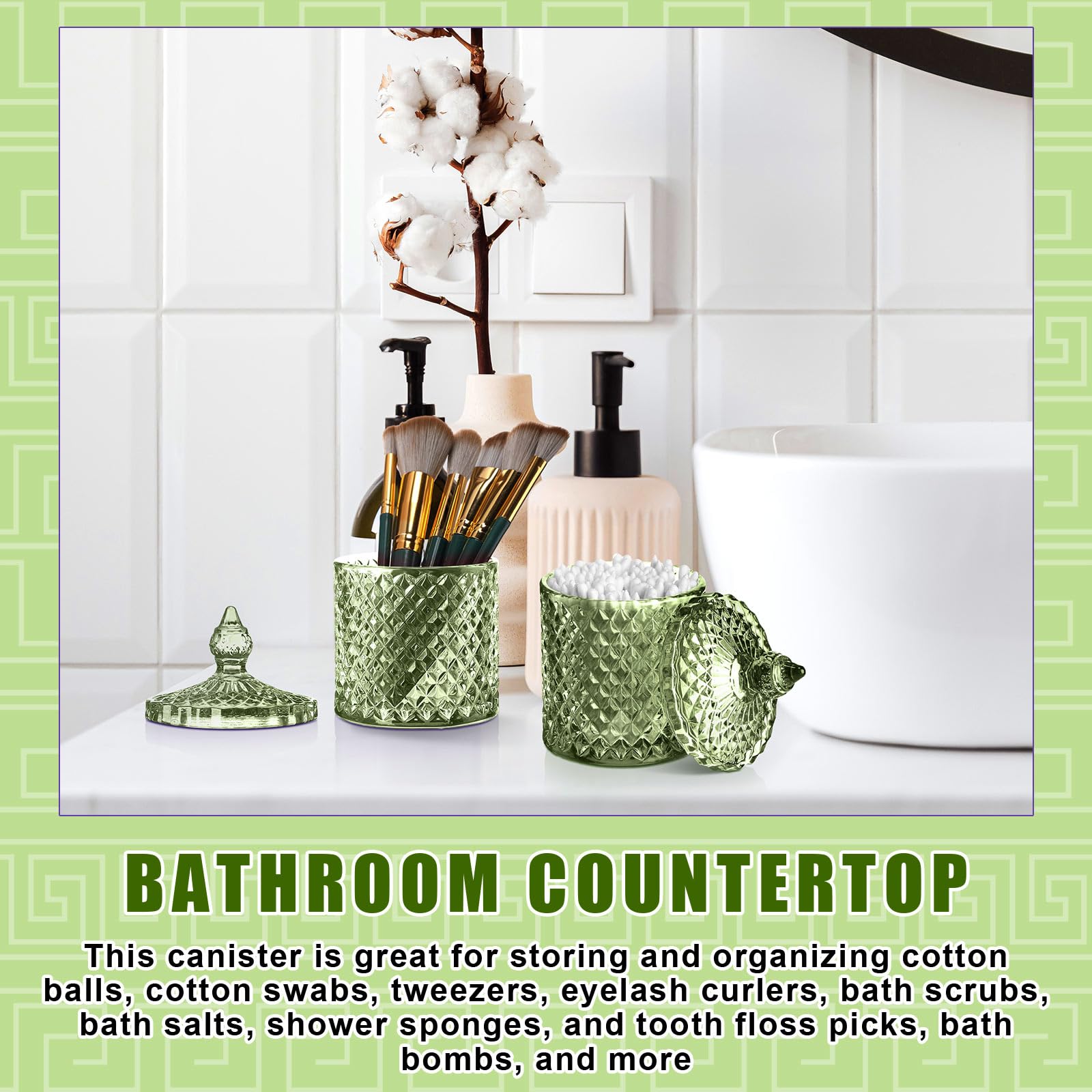 Aoriher en usage salle de bain organisant coton-tiges et accessoires
