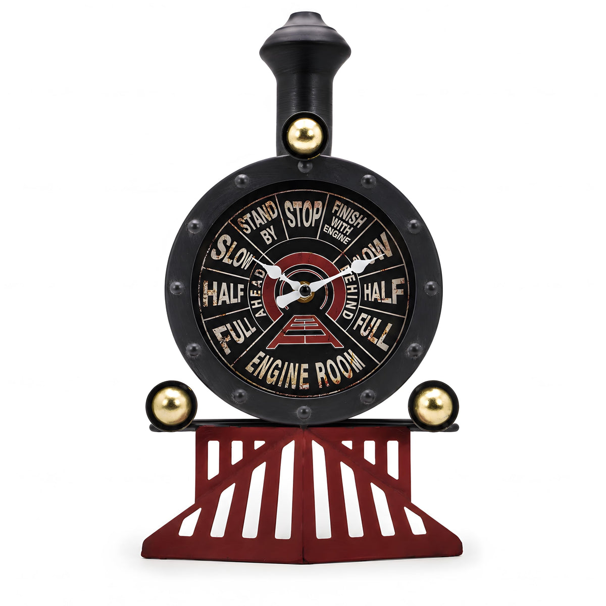AOROTOE horloge locomotive vue avant apportant style rétro