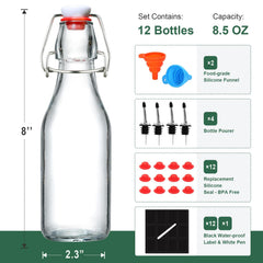 AOZITA fermeture inox et joint silicone, étanchéité sûre pour fermentation