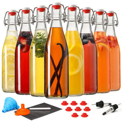 AOZITA bouteille 16oz vue de face montrant le verre épais et la fermeture hermétique