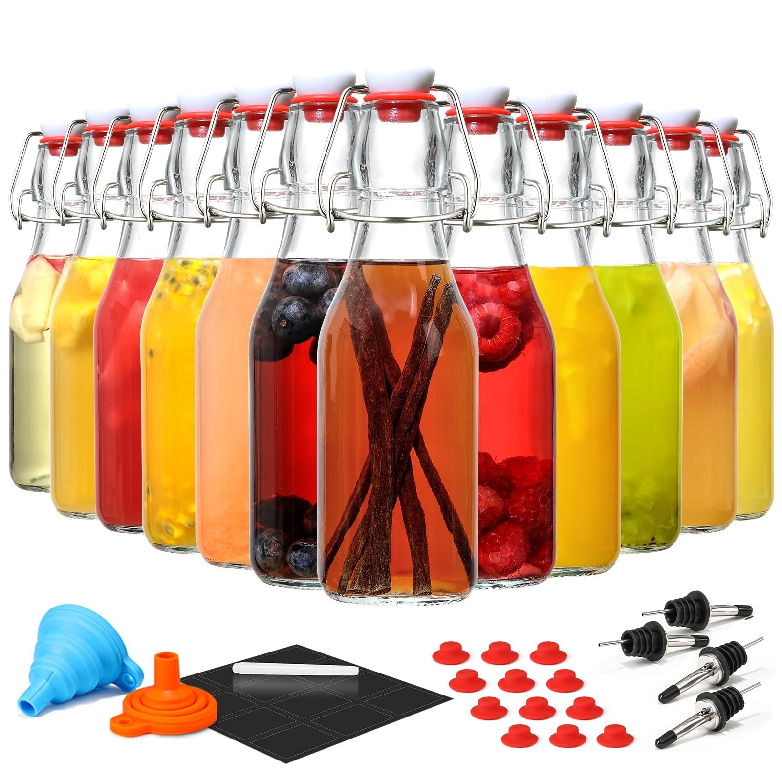 AOZITA pack de 12 bouteilles avant plan, présentation élégante et gain de place