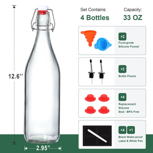AOZITA fermeture à levier et joint silicone garantissant une bonne étanchéité