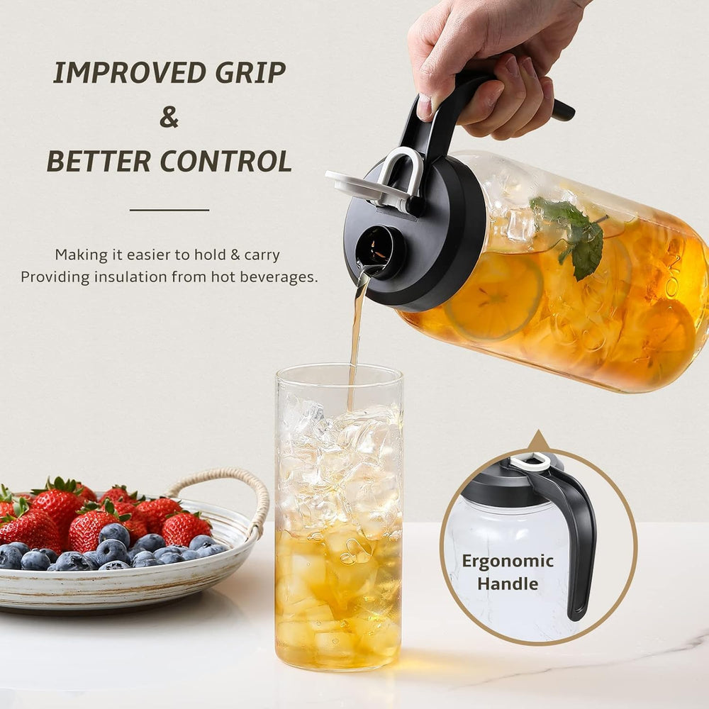 AOZITA pichet rempli de glaçons et fruits pour infusion rafraîchissante