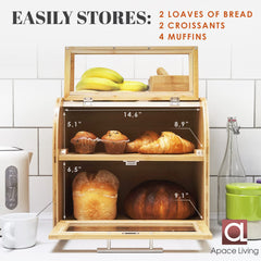 Apace Living intérieur deux étagères séparées pour organiser pains et viennoiseries