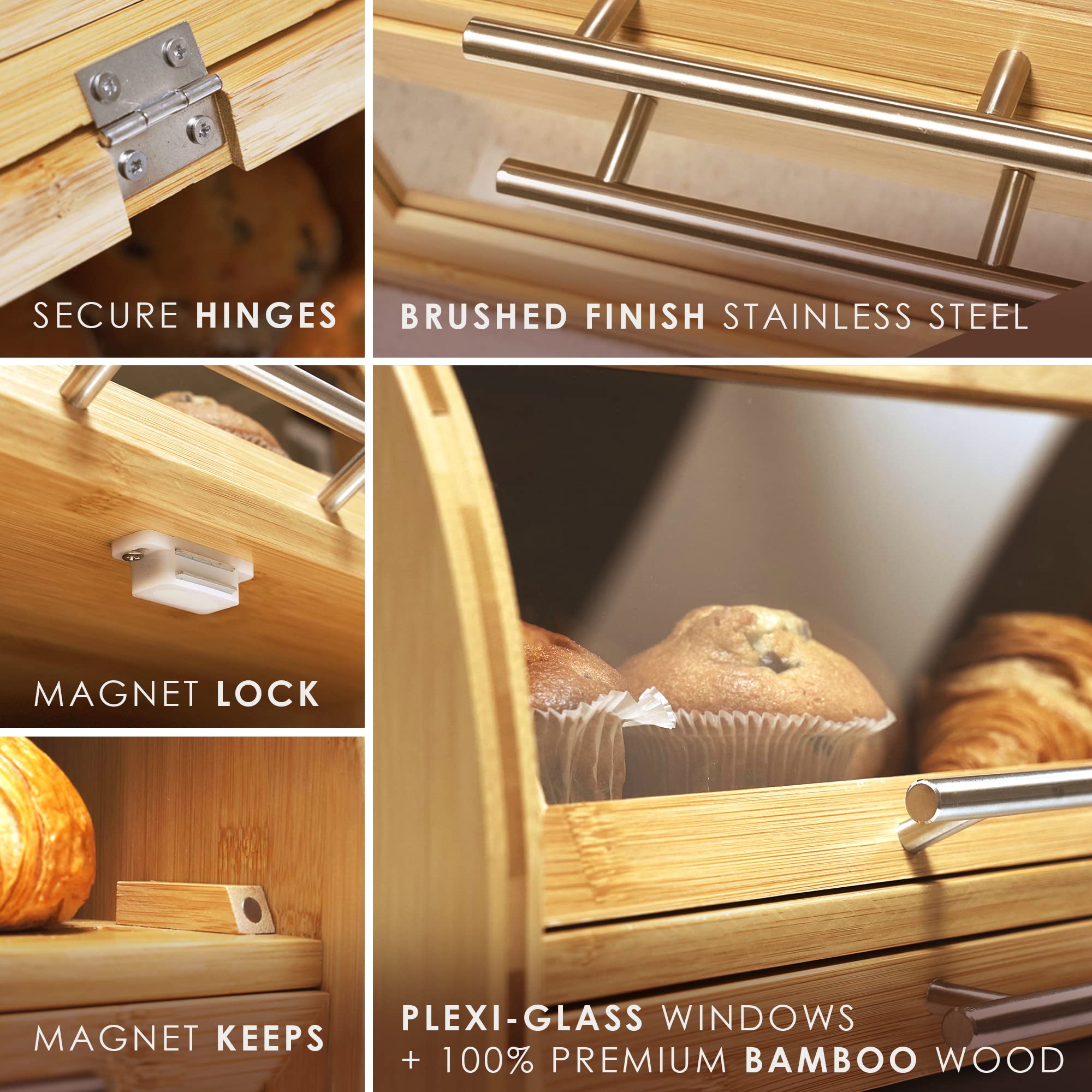 Apace Living fenêtre acrylique transparente pour vérifier aliments sans ouvrir