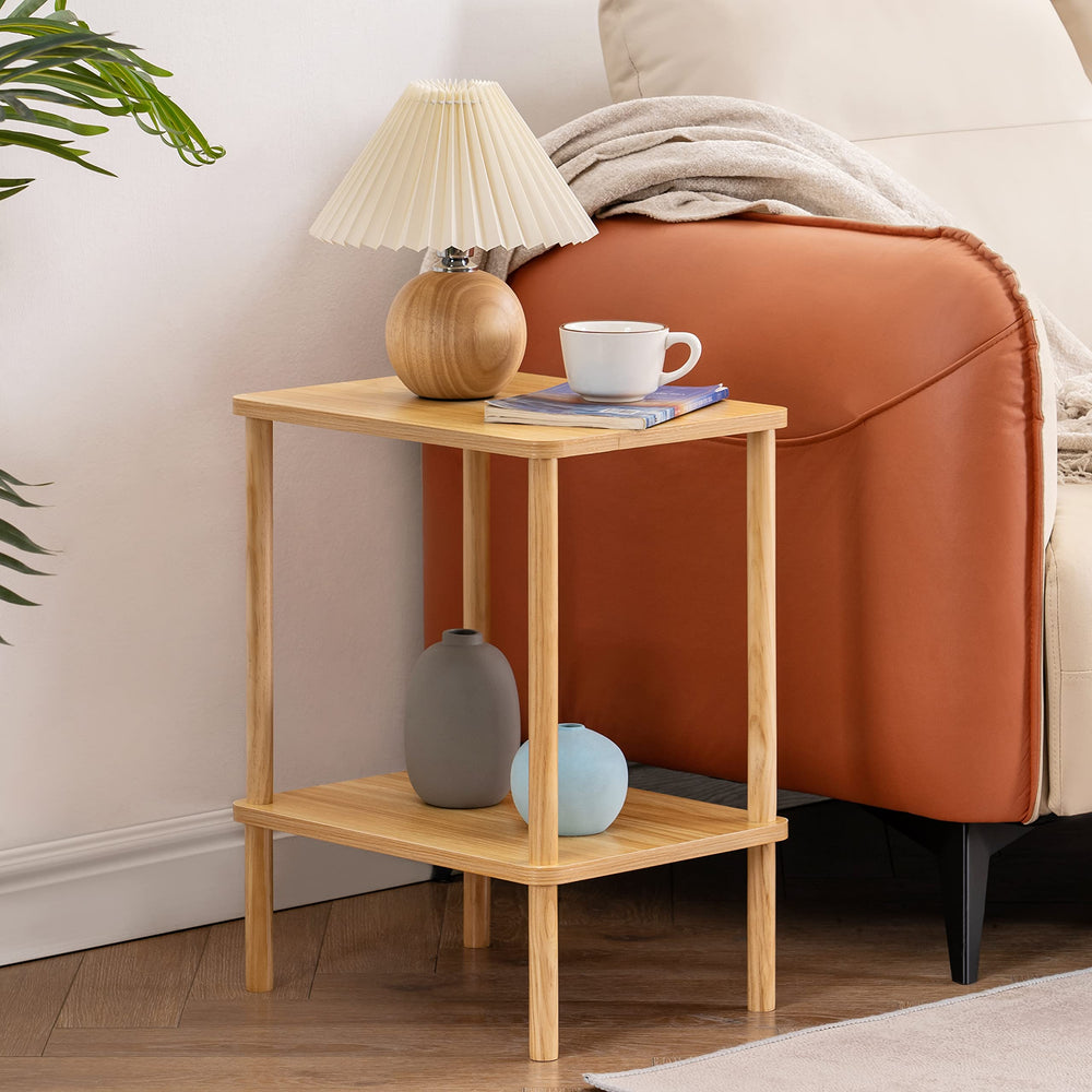 Apicizon vue avant de la table d'appoint montrant design compact et rangement