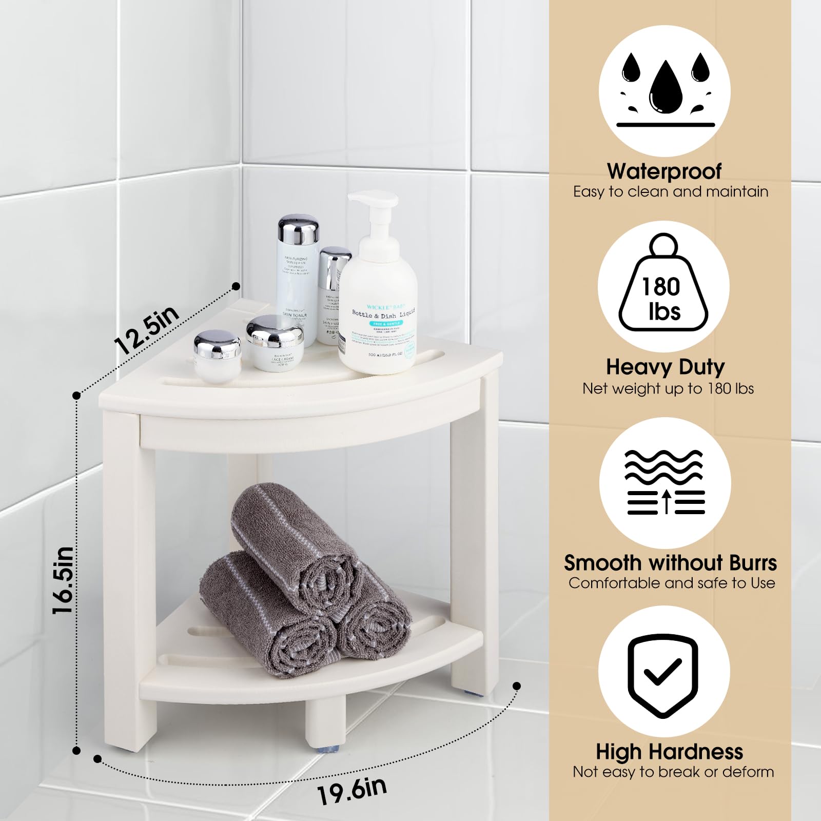 Apolimi gros plan HDPE, matériau imperméable et facile à nettoyer