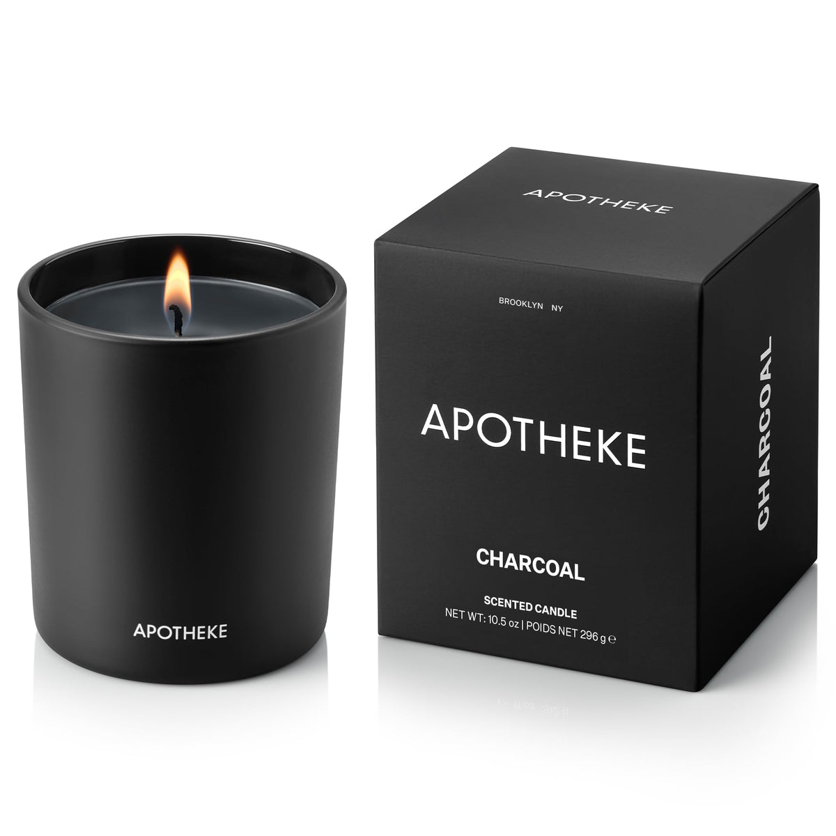 APOTHEKE bougie Charcoal vue avant productrice d'ambiance chaleureuse