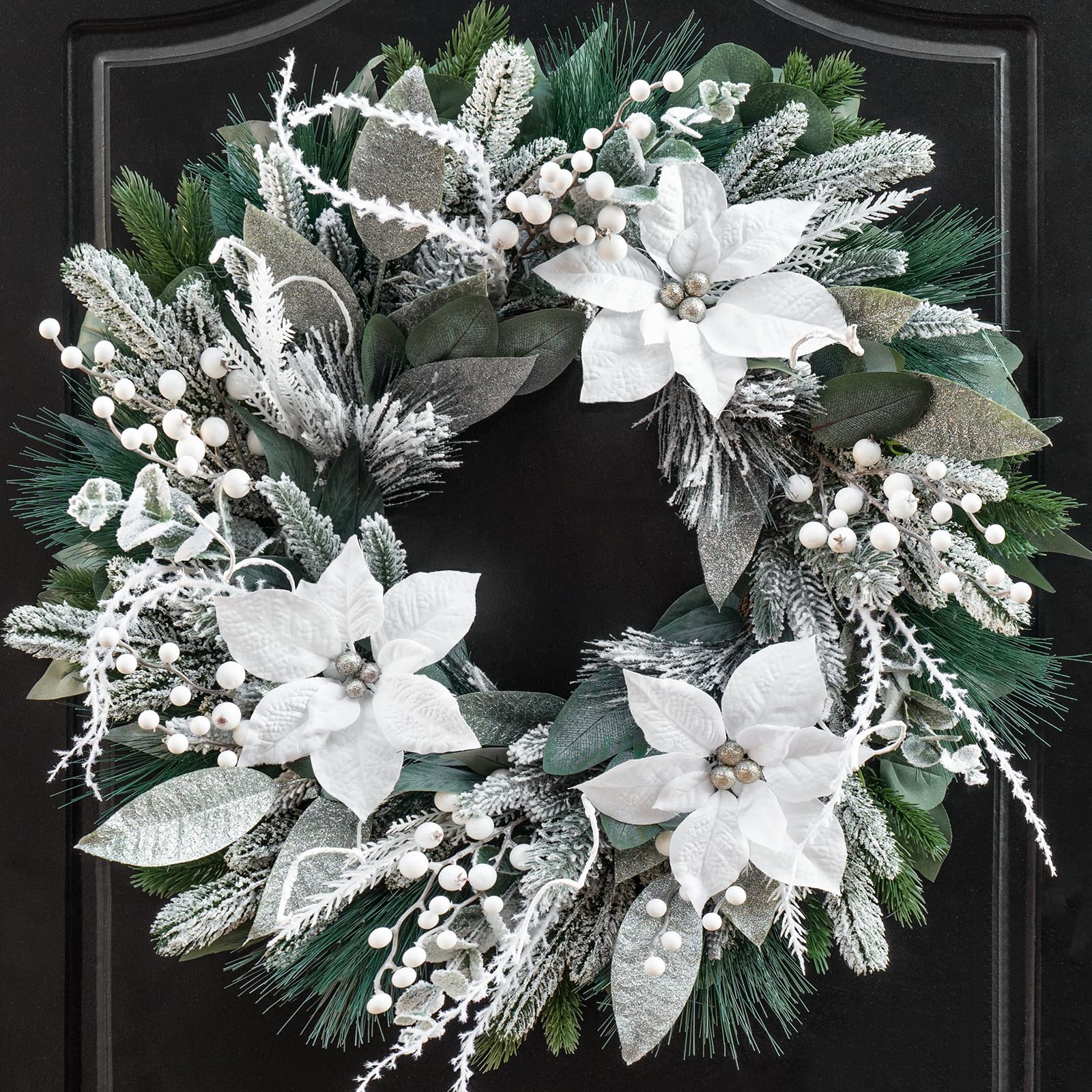 ArcadiaArt couronne de porte face complète, bel impact décoratif extérieur
