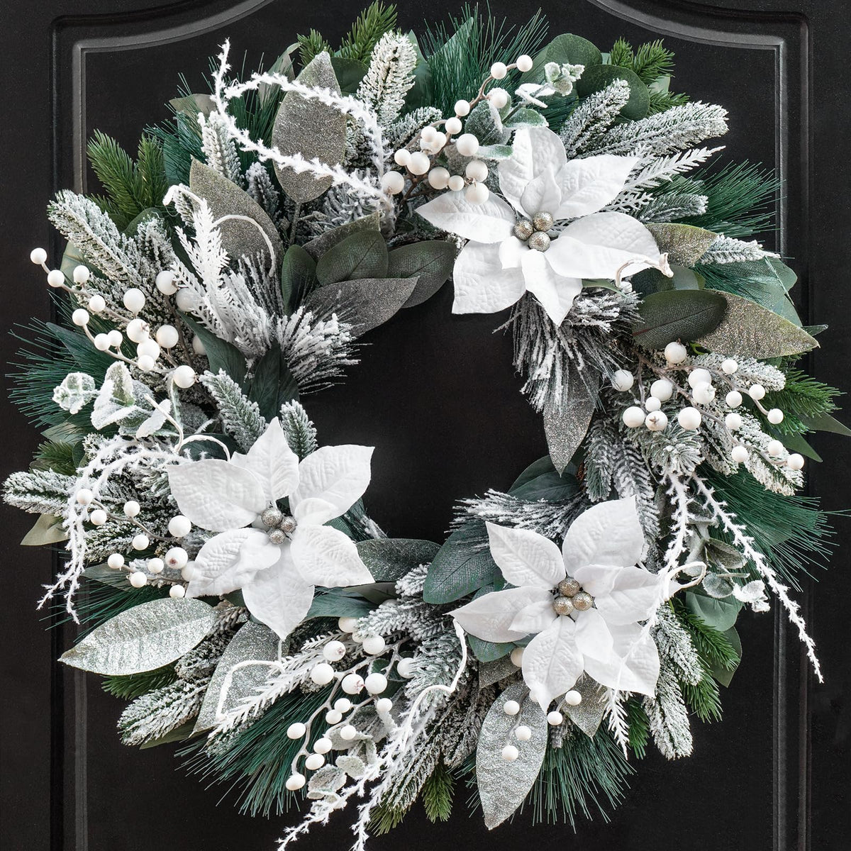ArcadiaArt couronne de porte face complète, bel impact décoratif extérieur