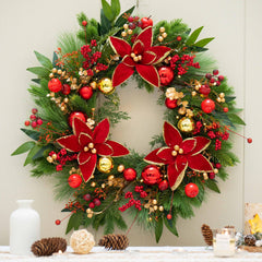 ArcadiaArt gros plan poinsettia rouge ajoutant couleur festive
