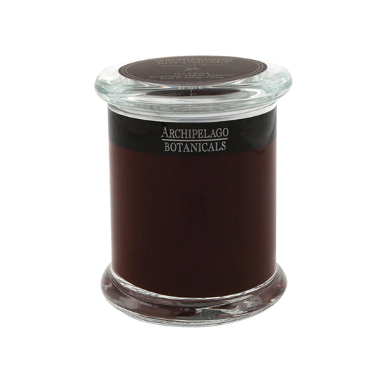 Archipelago Botanicals bocal en verre Havana montrant design apothicaire et élégance