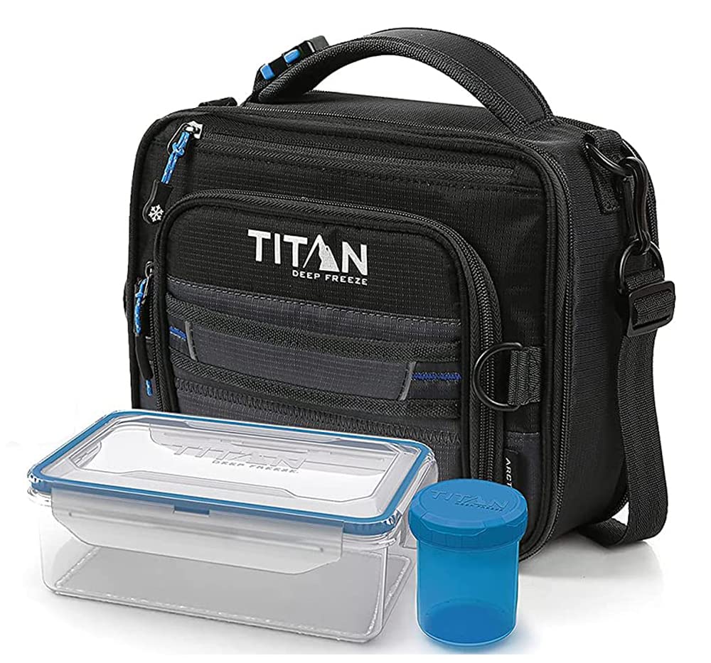Arctic Zone sac Titan Deep Freeze face avant noir, vision de la fermeture résistante