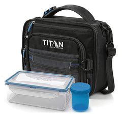 Arctic Zone sac Titan Deep Freeze face avant noir, vision de la fermeture résistante