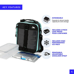 Arctic Zone Titan gros plan tissu déperlant et poignées, durabilité et nettoyage facile