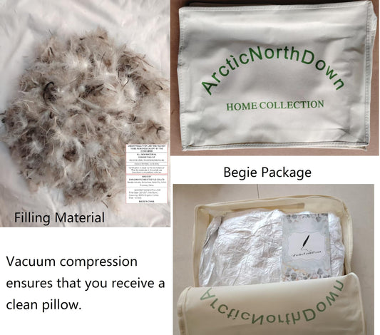 ArcticNorthDown gros plan tissu coton 300TC, douceur respirante visible