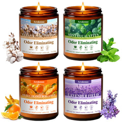 Aredenua coffret 4 bougies en boîte cadeau, présentation élégante et pratique