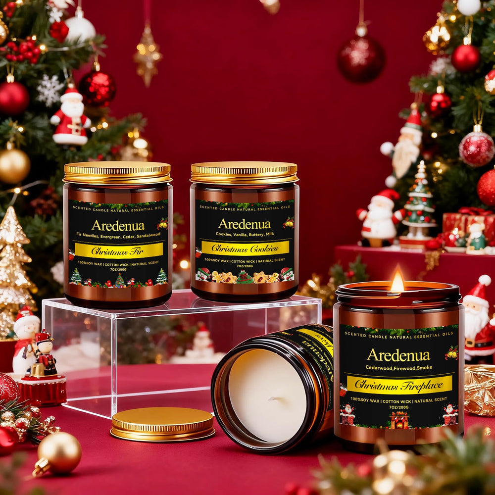 Aredenua mise en scène déco bougies intégrées au décor de Noël