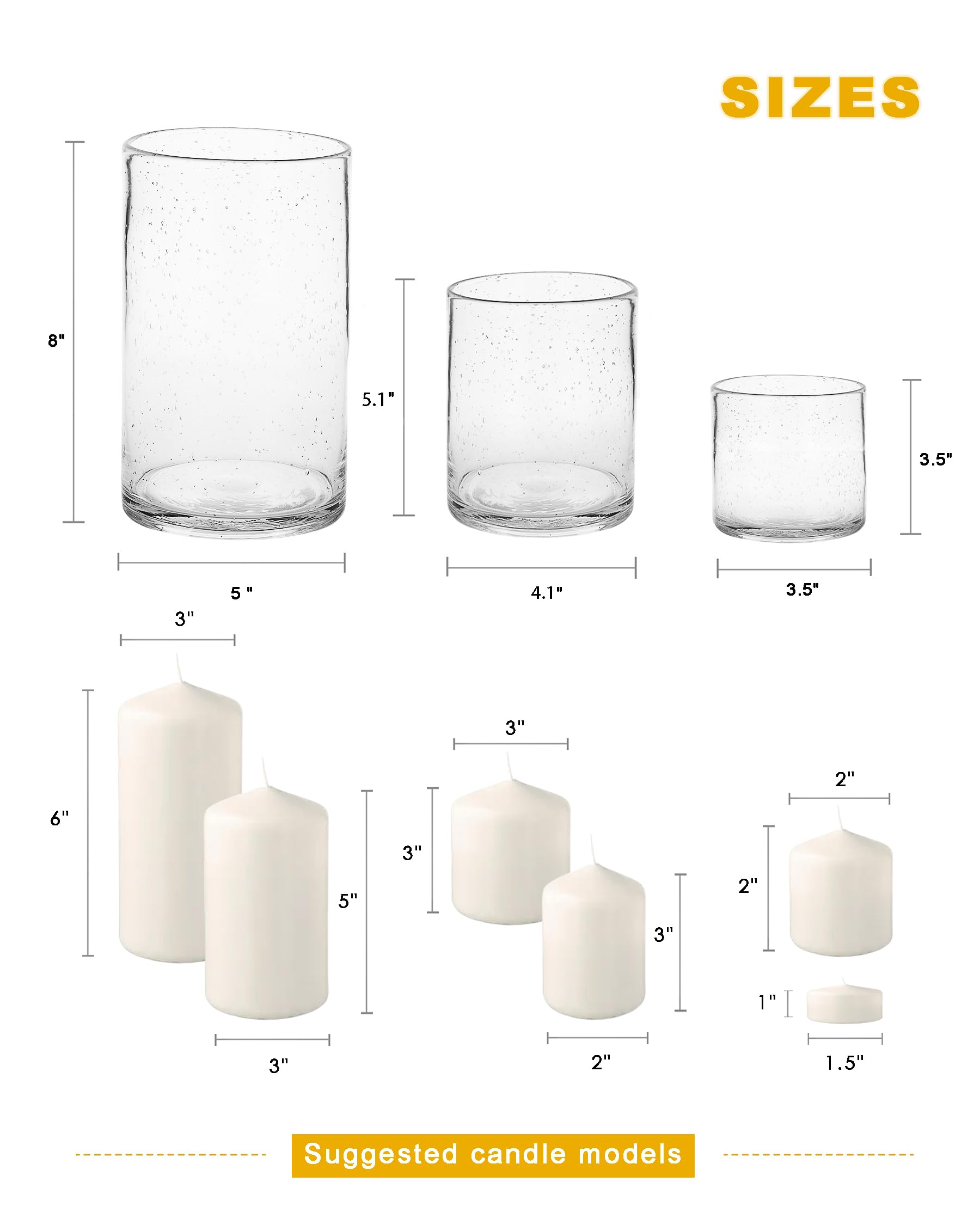 ARIAMOTION petit cylindre contenant une bougie votive créant ambiance chaleureuse