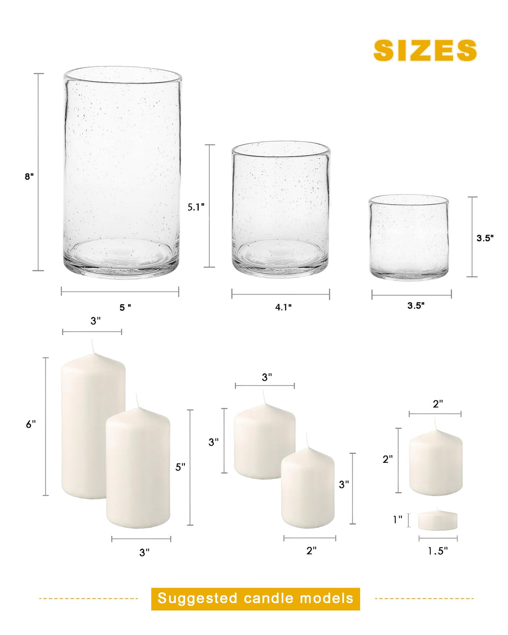 ARIAMOTION petit cylindre contenant une bougie votive créant ambiance chaleureuse