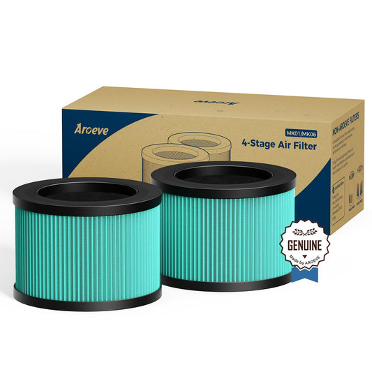 AROEVE filtre avant emballage montrant compatibilité MK01A MK06A et facilité d'installation