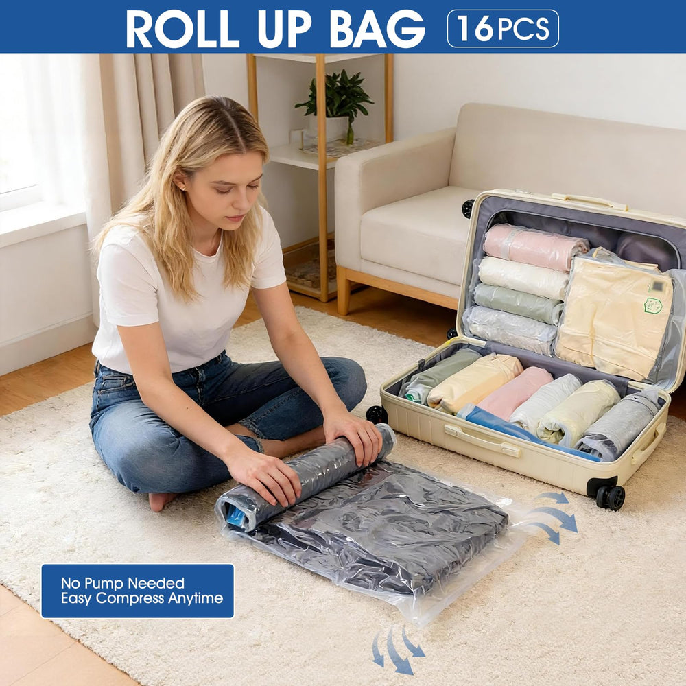 AROIC sac roll-up dans une valise optimisant espace et rangement