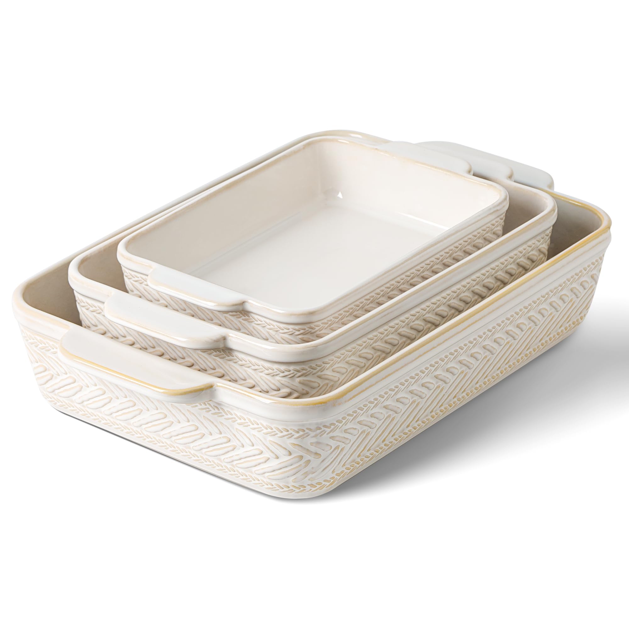 ArteBake plat grand face affichant finition beige et présentation élégante