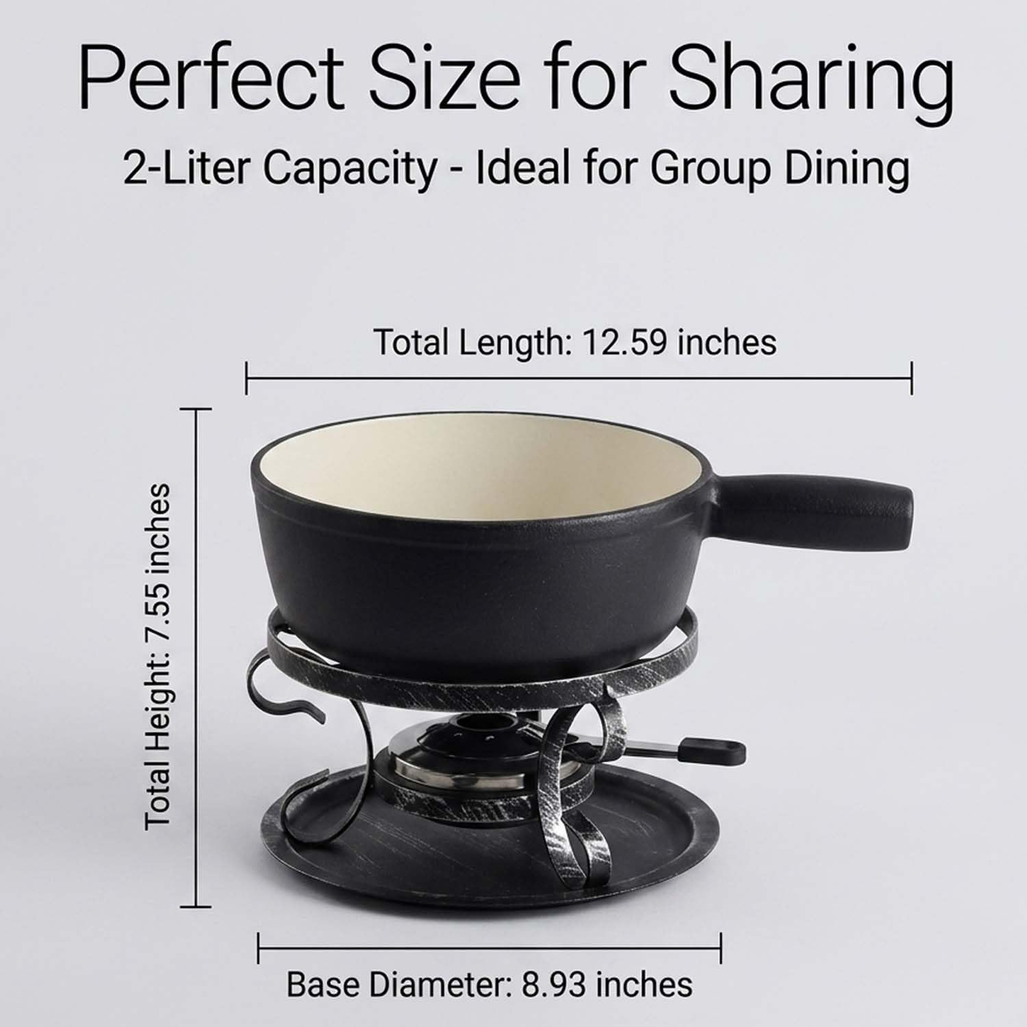 Artestia comparaison taille avec main illustrant la capacité 2,1 qt