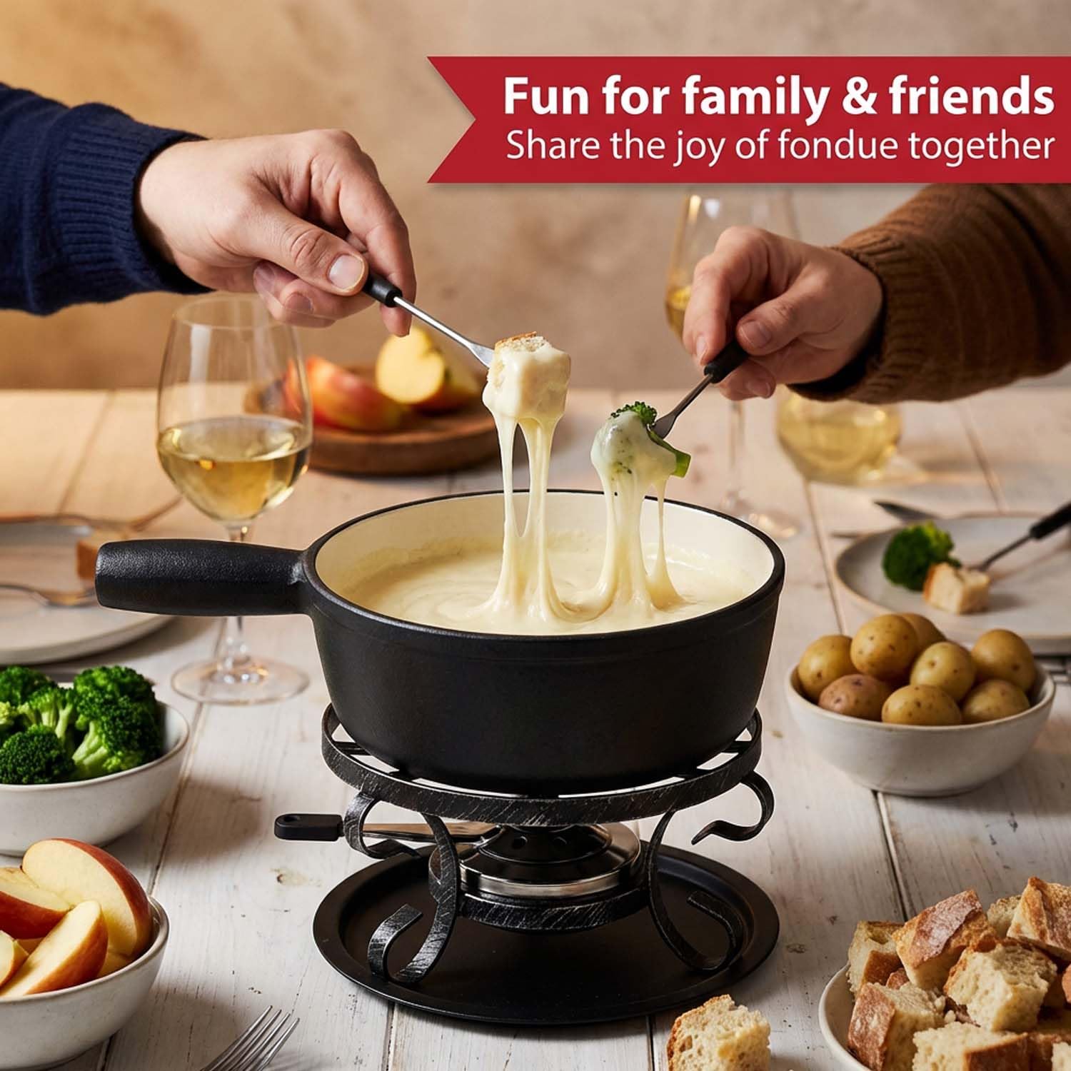 Artestia mise en table avec fondue pour une ambiance conviviale