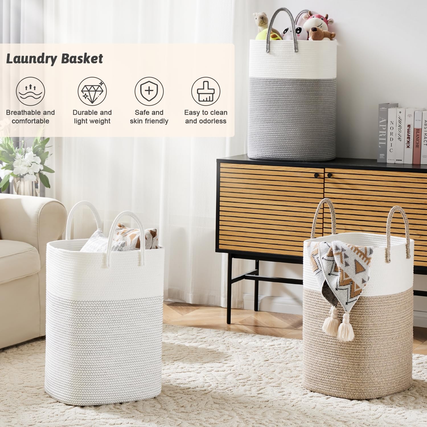 Artfeel panier utilisé dans une chambre d'enfant pour organiser jouets