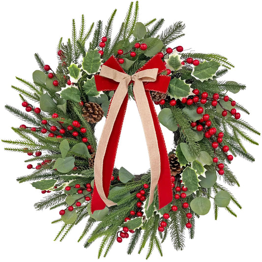ARTINCRAFIO couronne de porte 24 pouces belle tenue extérieure