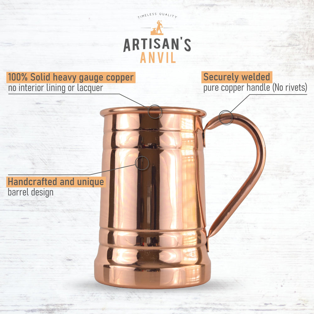 Artisan's Anvil détail de poignée soudée en cuivre pour prise sûre et durable