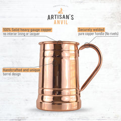 Artisan's Anvil détail de poignée soudée en cuivre pour prise sûre et durable