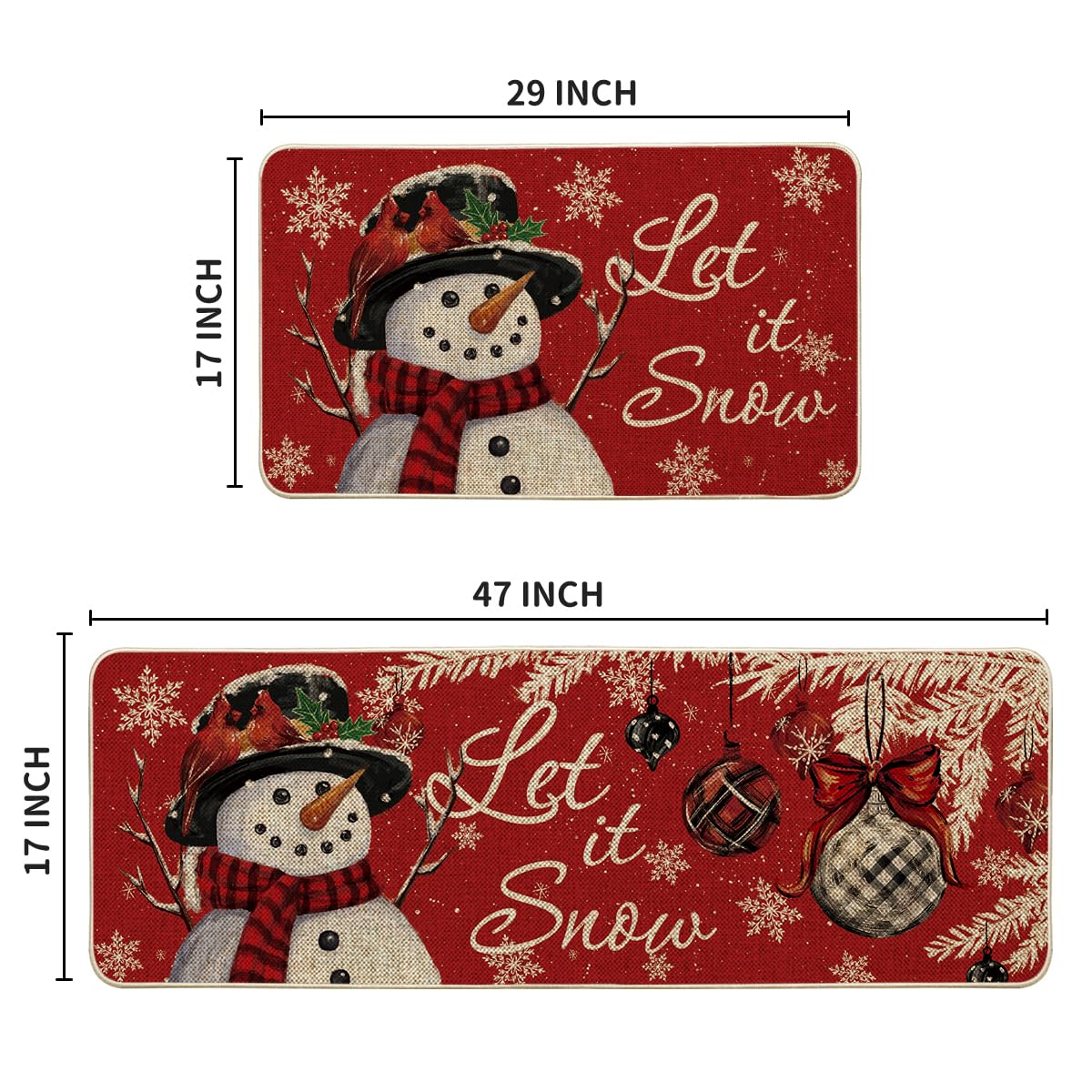 Artoid Mode ensemble deux tapis décor Noël ajoutant style et praticité