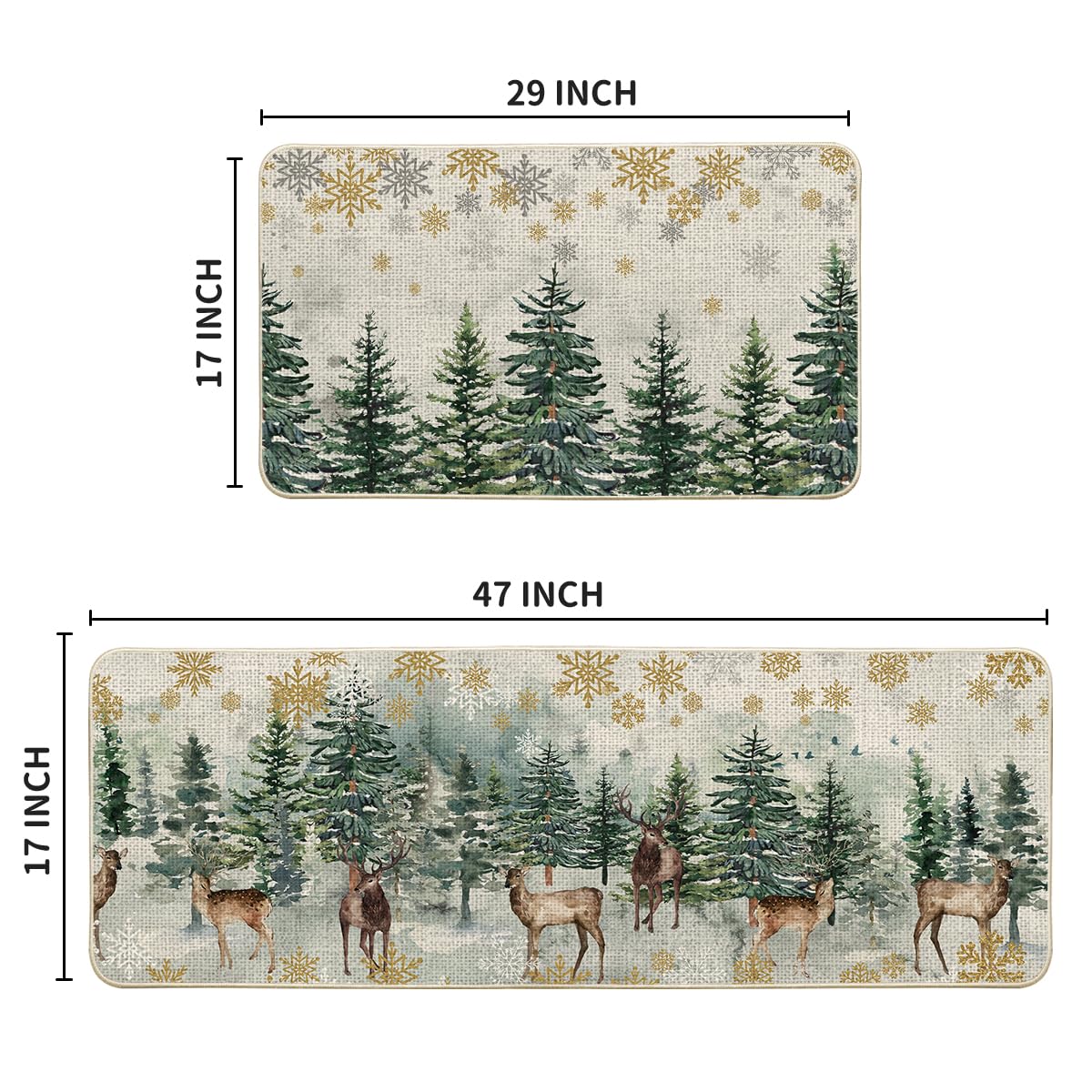 Artoid Mode ensemble des deux tapis affichant style de Noël et coordination