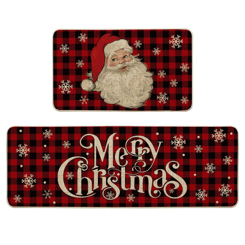 Artoid Mode face avant motif Buffalo Plaid et Père Noël, ajoute une ambiance festive