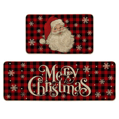 Artoid Mode face avant motif Buffalo Plaid et Père Noël, ajoute une ambiance festive