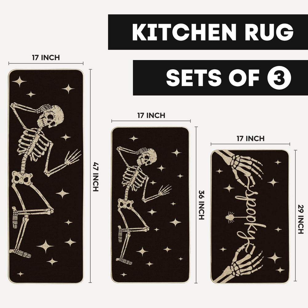 Entrée décorée avec tapis Artoid Mode Halloween créant ambiance accueillante
