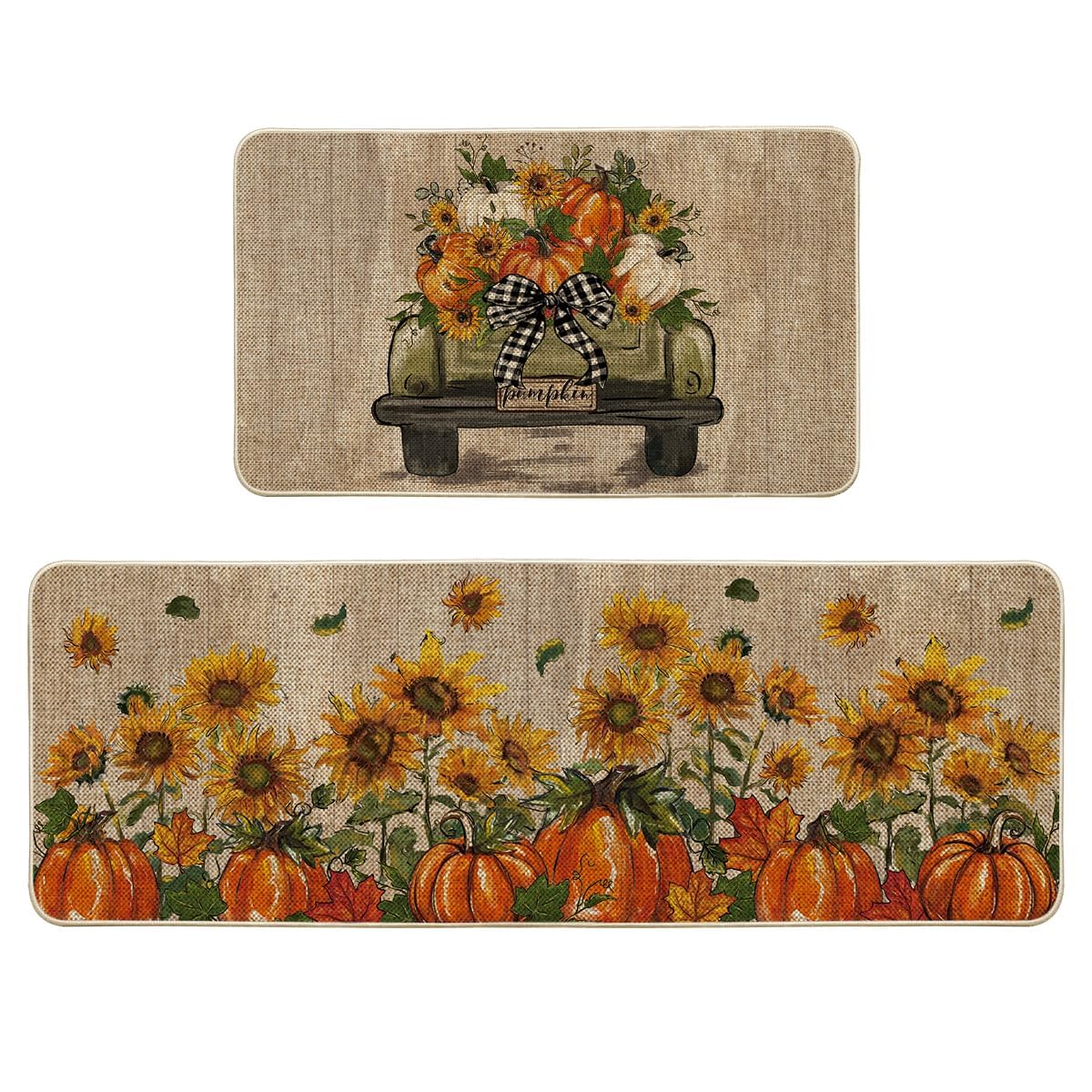 Artoid Mode tapis devant évier motif camion citrouille et protection antidérapante