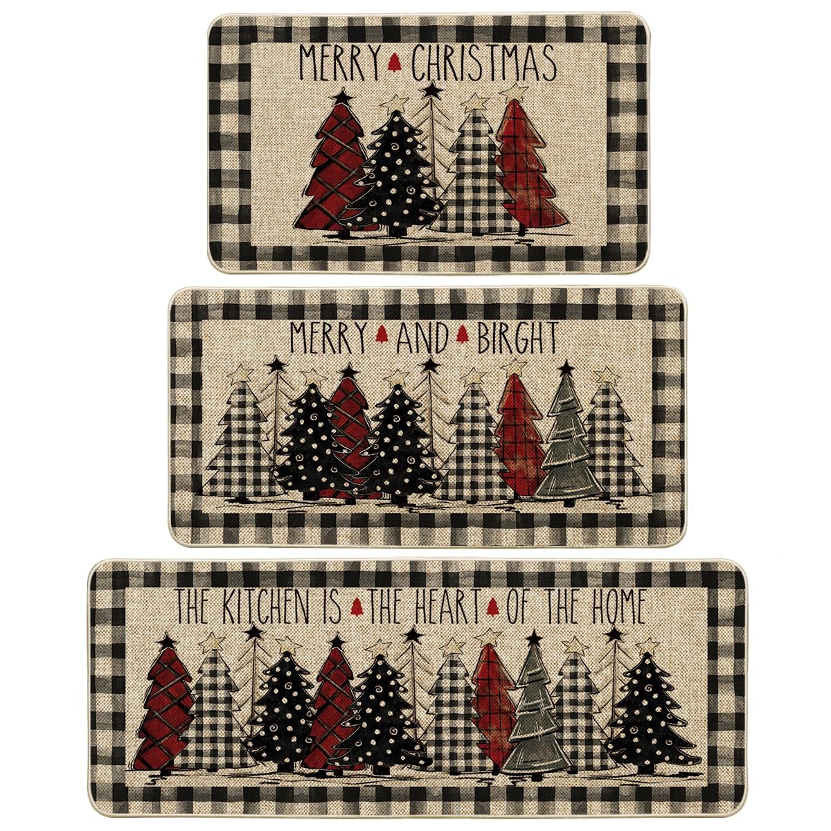 Artoid Mode face avant motif buffalo plaid festif protège sol
