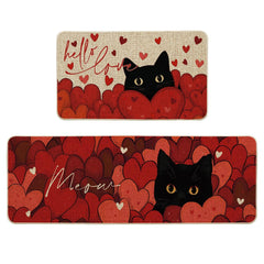 Artoid Mode tapis face avant avec motif chat et coeurs, apporte charme décoratif
