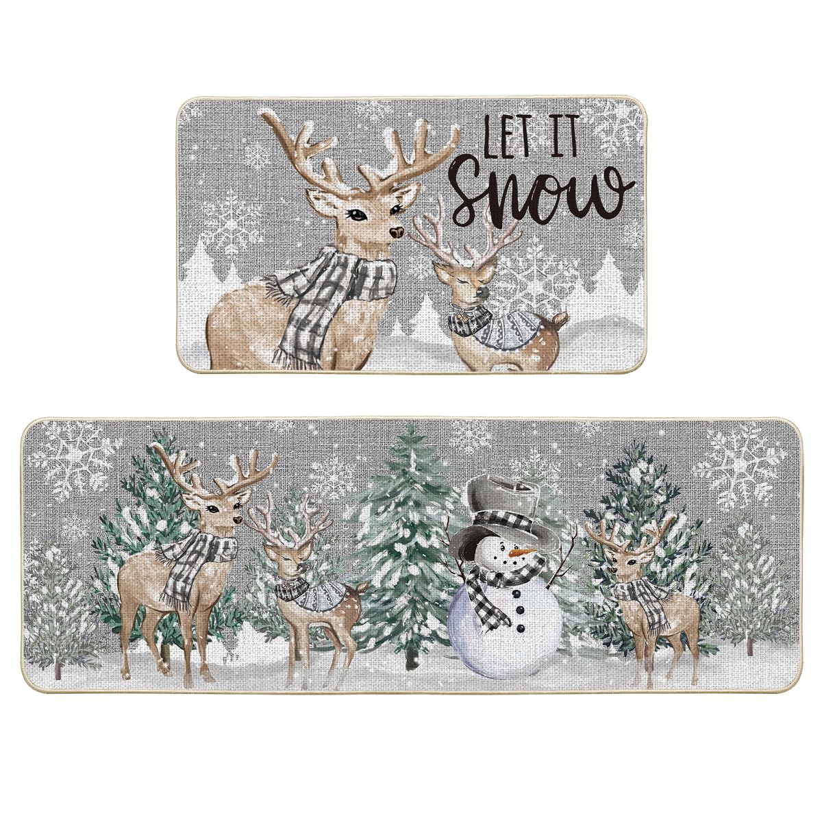 Artoid Mode vue d'ensemble du lot de 2 tapis Noël, ajoute style et protection