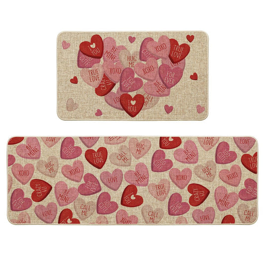 Artoid Mode tapis face avant motif XOXO cœur, ajout décoratif instantané