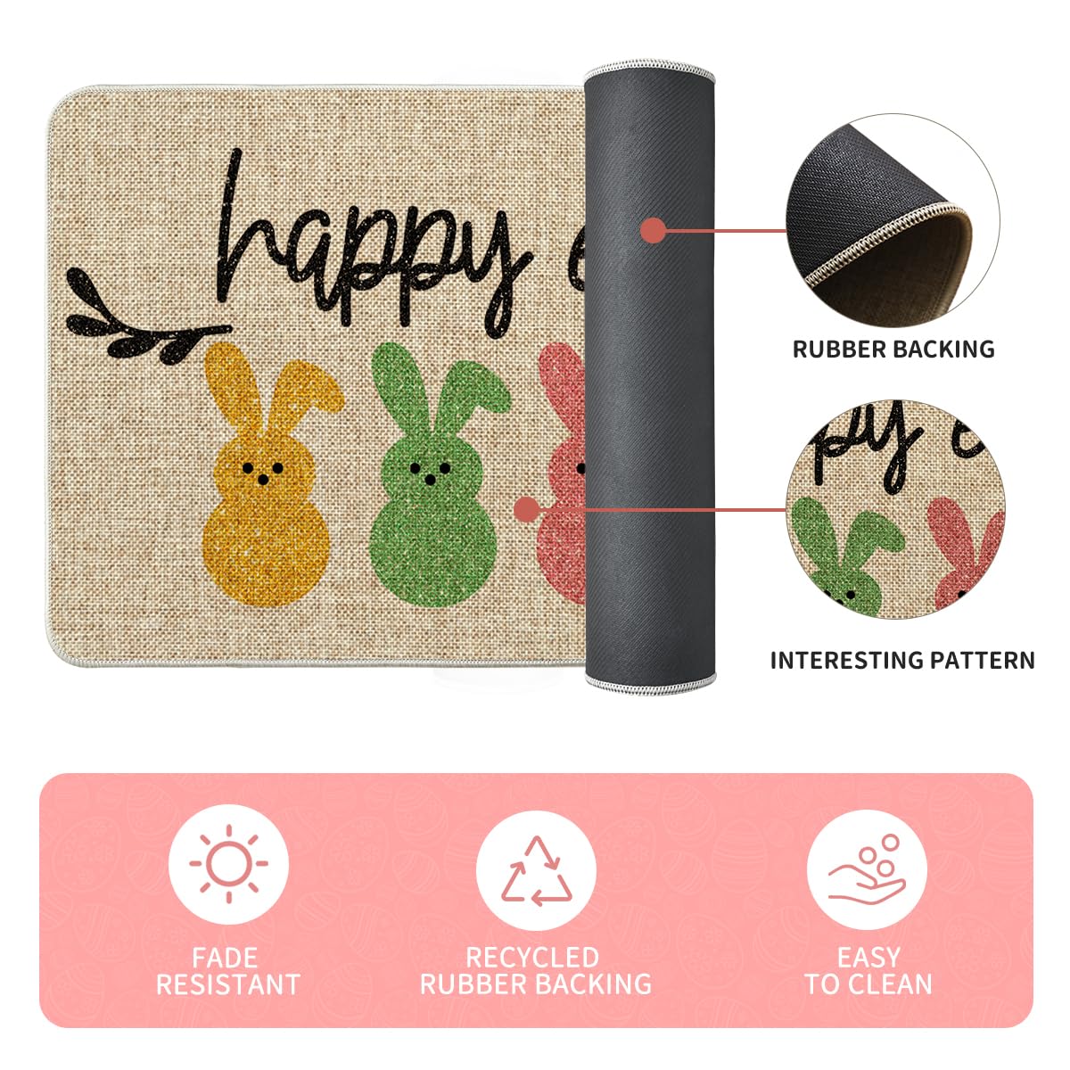 Artoid Mode tapis posé dans une cuisine aménagée pour ambiance Pâques