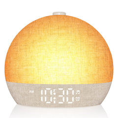 ARUQO face principale montrant lumière et commandes, réveil esthétique