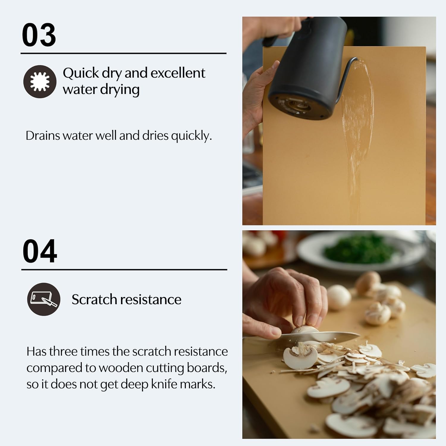 Asahi Cookin Cut avec couteau proche préservant tranchant et précision